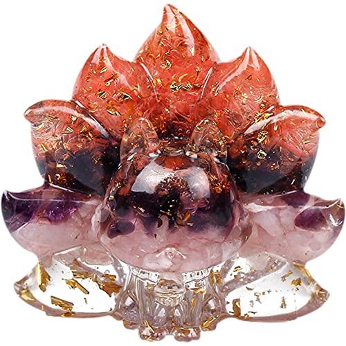 YUYAKESHI Милая фигурка девятихвостой лисы, Мини-талисман, Контейнер для прихожей, Ручная работа, Декоративный настольный аксессуар из смолы с натуральным камнем (нет. 03 Лис)