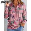 JPNTKY Women's Fashion Casual Long Sleeve POLO Neck Blouses & Shirts