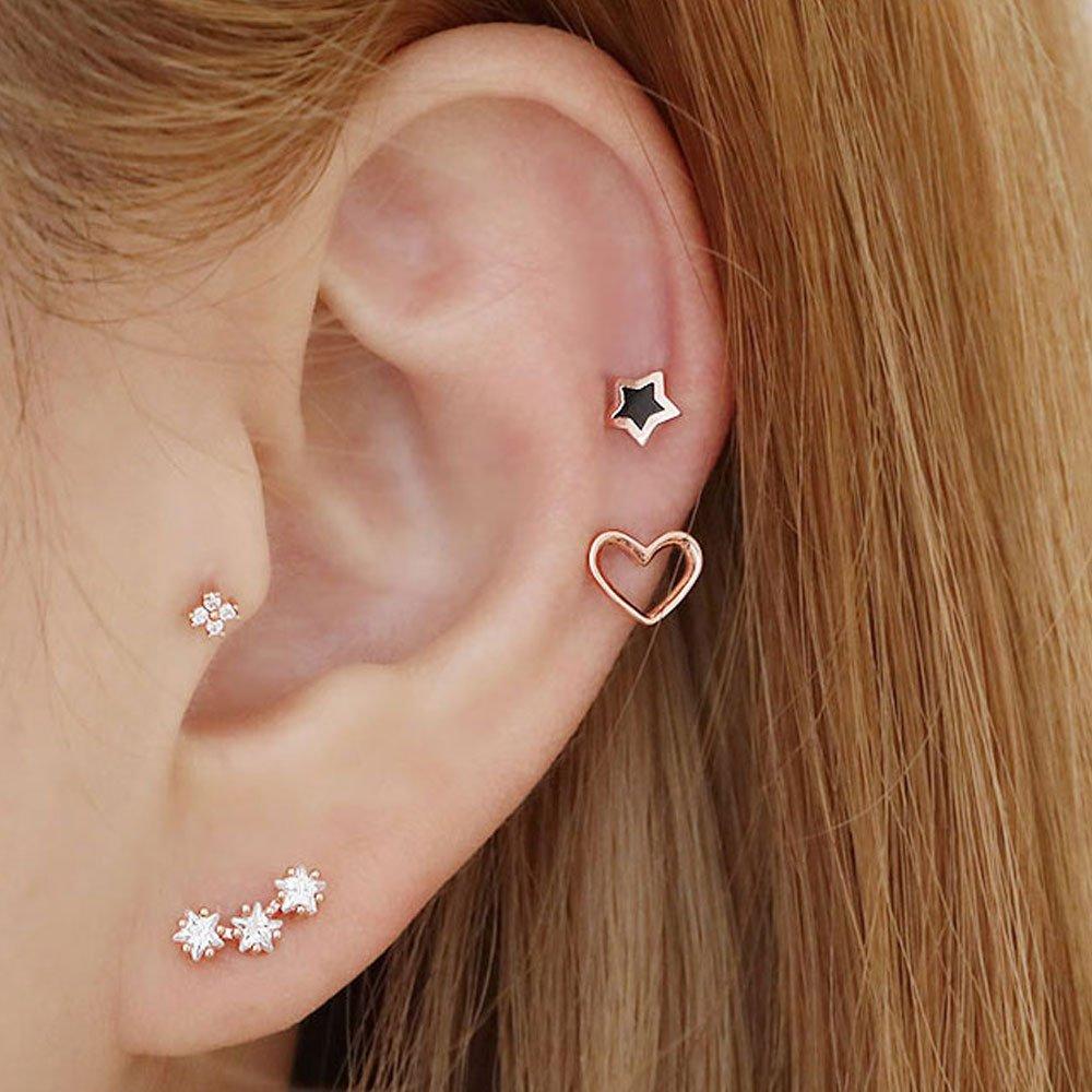 [1+1] 14K Gold-Filled Pin Bling Star Piercing (Single Side Sold)