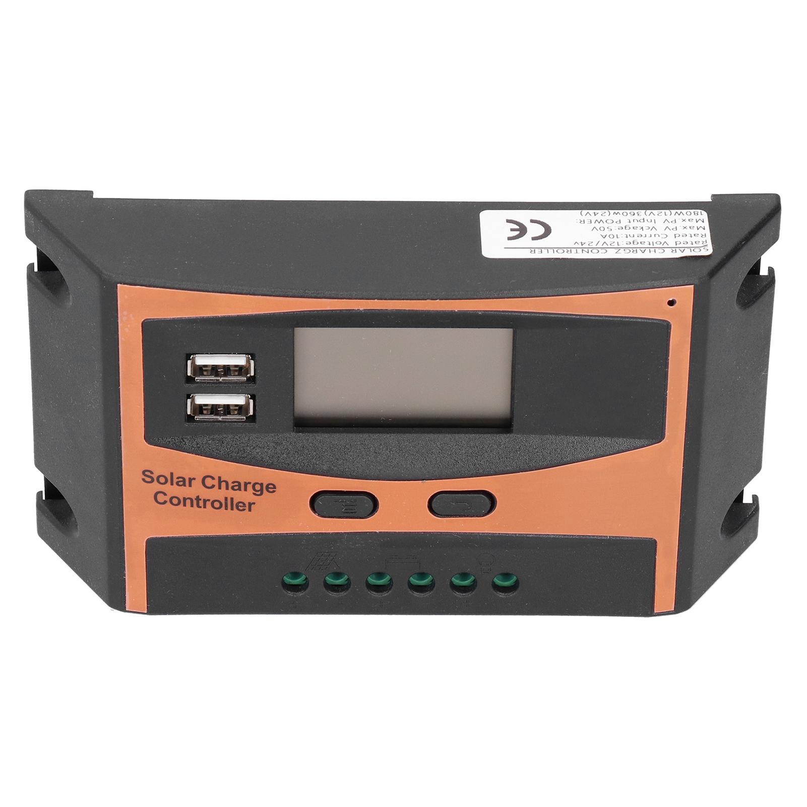 12В 24В Солнечный контроллер заряда IP32 Водонепроницаемый Высокоэффективный PWM Солнечный контроллер питания Type 1
