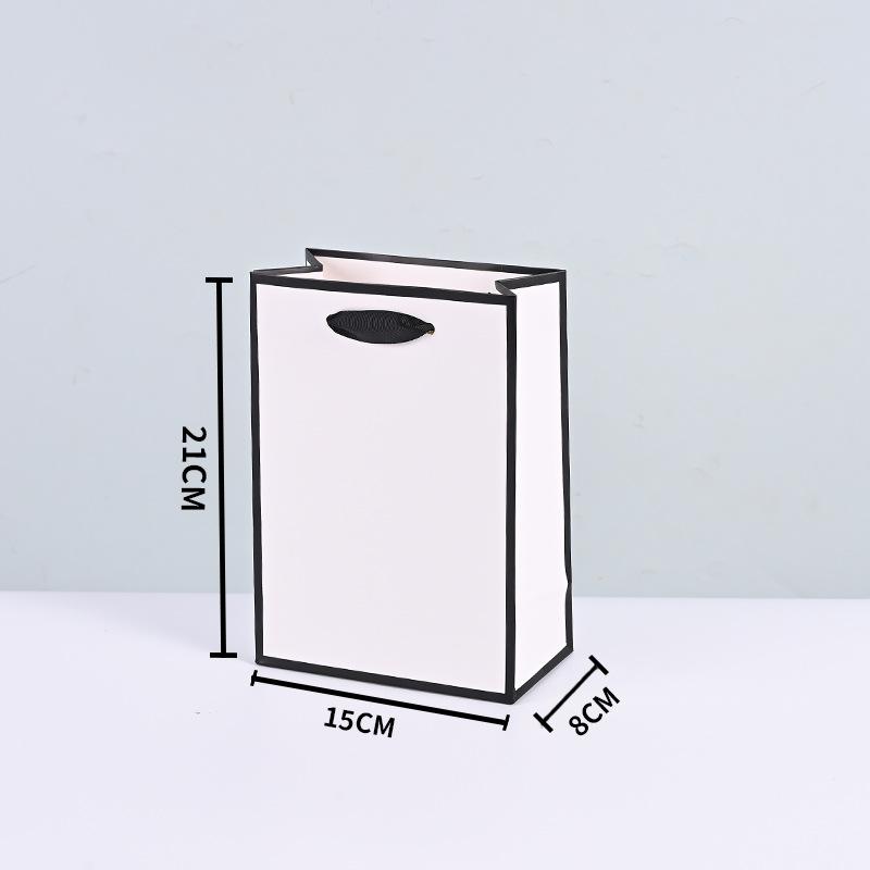 Bolsas Tote com Borda Dourada Sacos de Papel com Alça Artesanato DIY Caixas de Presente para Roupas Sacos com Borda Preta Sacos para Presente de Aniversário, Natal, Casamento e Madrinha