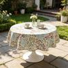 Daily Dining Kitchen and Casual Party Durable Reusable Fabric Small Round Table Cloth