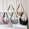 Canvas Versatile Large Capacity Crossbody Bag Simple Commuter Lightweight Shoulder Bag Sports and Leisure Student Dumpling Bag