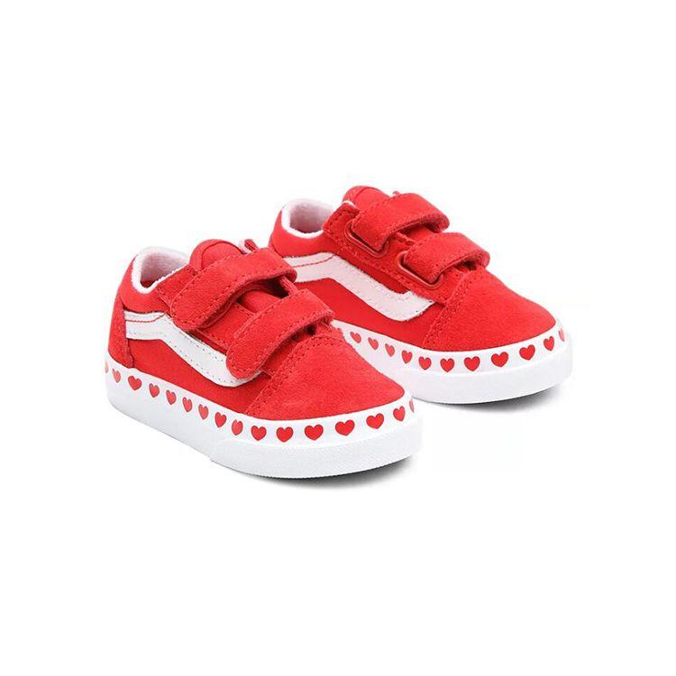 Vans Old Skool Series Comfortable Versatile Low-Top Walking Shoes Baby Shoes Red VN0A38JN30V