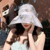 Sun hat ladies summer big brim thin breathable bucket hat outdoor travel sun protection beach hat