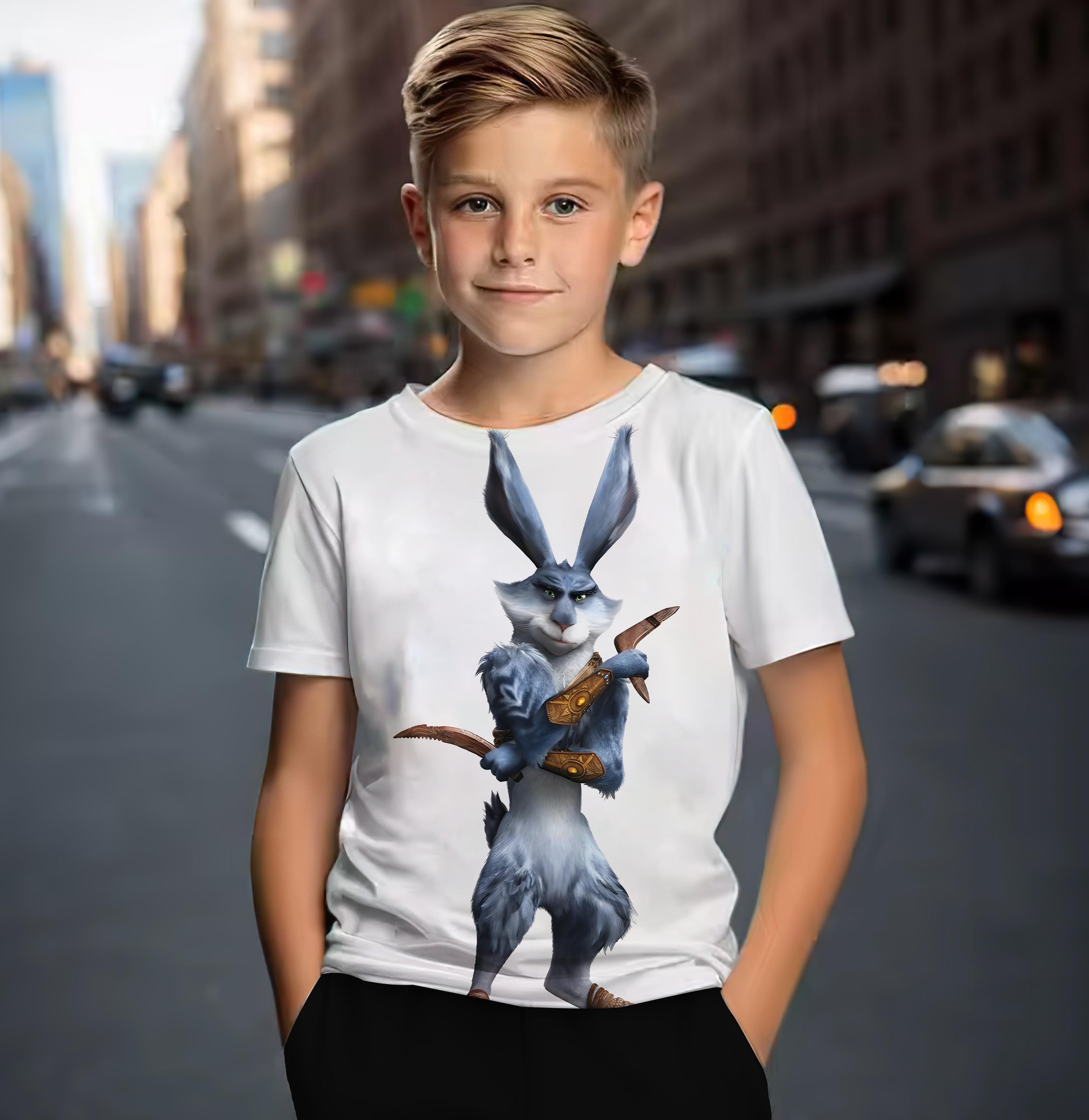 Summer Fashion New T-shirt Cartoon Printed Children s Street Comfortable T-shirt Cute Boys and Girls Short Sleeve Top 100