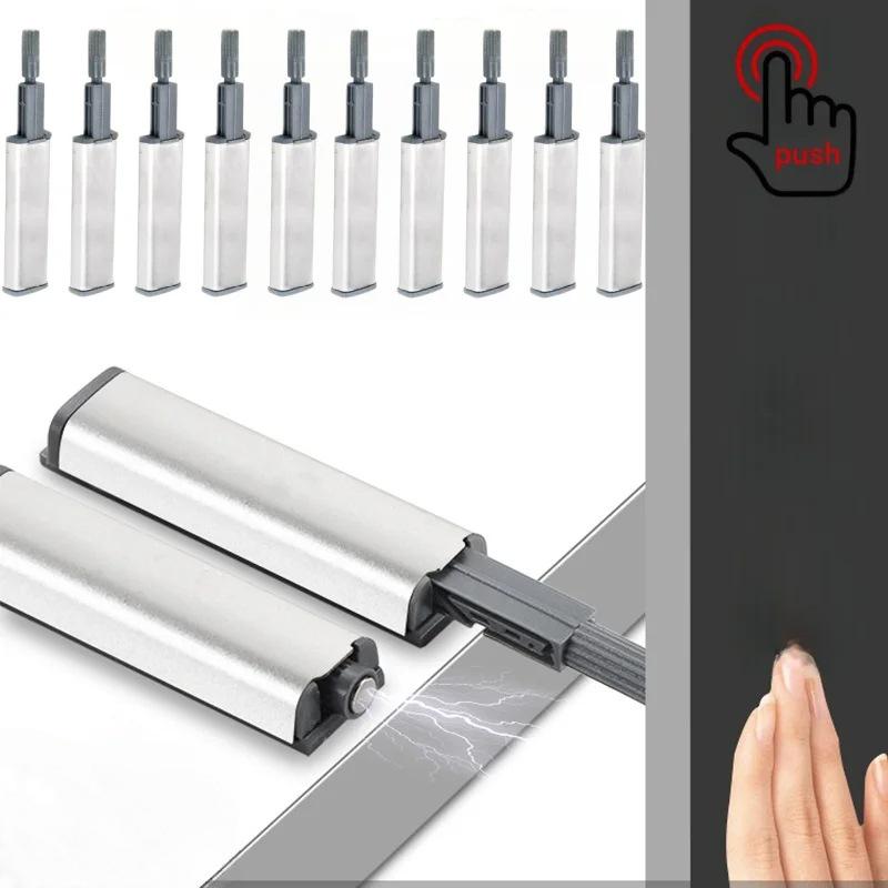 Magnetischer Schranktür-Rücksteller: Kein Griff benötigt, Integrierter Edelstahl, Geräuschdämpfend, Kollisionssicher, Keine Installation, Selbstschiebemechanismus.