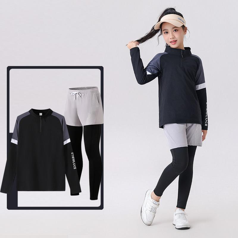 New children's badminton training clothes Girls' sports suits Boys' primary school students' table tennis net jersey competition printing