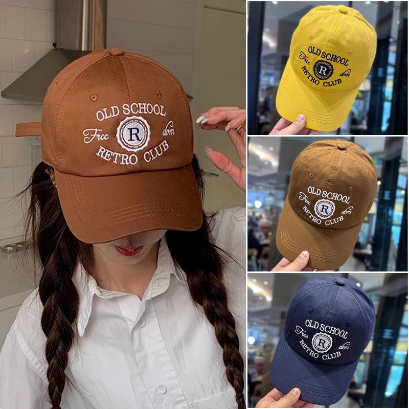 Spring and Autumn New Hat Women's Embroidery Letter Cotton Baseball Cap Street Versatile Cap Men