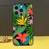 Tropical Leaves Case For iPhone 15 14 13 12 11 Pro Max X XR XS 7 8 Plus SE 2022 12 13 Mini Bumper Cover
