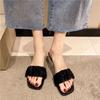 Women's Summer 2022 Crystal Chunky Heel Square Toe Sandals