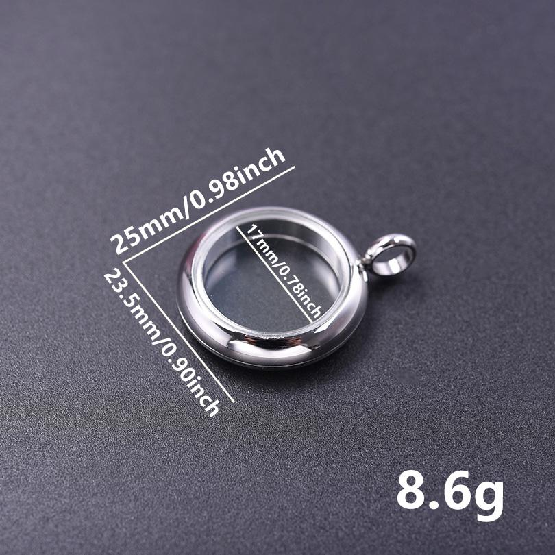 

Size 25/35/40mm Round Glass Twist Living Memory Stainless Steel Locket For Jewelry Making DIY Photo Floating Accessories Finding