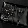 Watch Men's Set Gift Dial with Calendar Steel Belt Men's Watch Business Luminous Watch