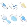 6Pcs Baby Care Kit+Storage Bag Nasal Aspirator Nail Scissors Hair Comb Brush Cleaning Tools Set Newborn Gift Kids Healthcare Kit