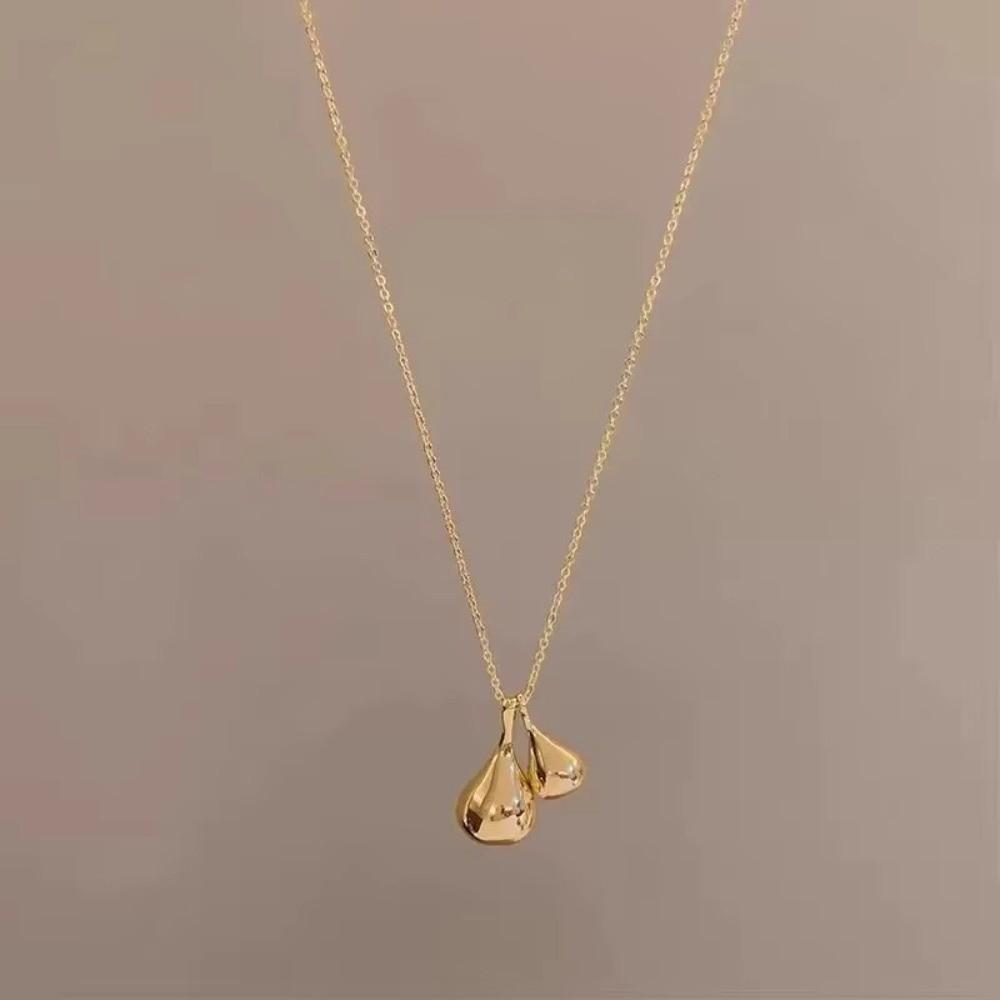 Double Design Double Water Droplet Necklace Long Chain Long Sweater Chain Necklace Sweater Chain