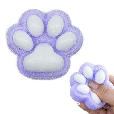 Cat Paw Squeeze Toy Stress Anxiety Relief Handmade Portable Kids Teens Adults Soft Stress Ball Pet Paw Pinch Sensory Fidget Toy