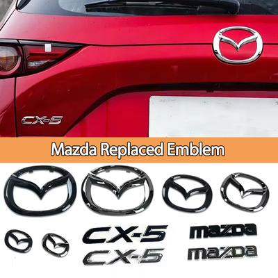Car Replaced Sticker for CX-5 CX5 Plastic 3D Front Trunk Emblem Steering Wheel Badge Body Rear Tail Refitting Decoration