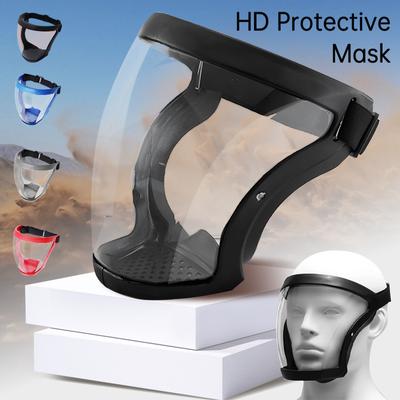 Arbeitsschutzmaske Ölspritzschutzmaske mit Filtern Transparente Vollgesichtsmaske Staub Winddicht Beschlagsfrei Küchenwerkzeug