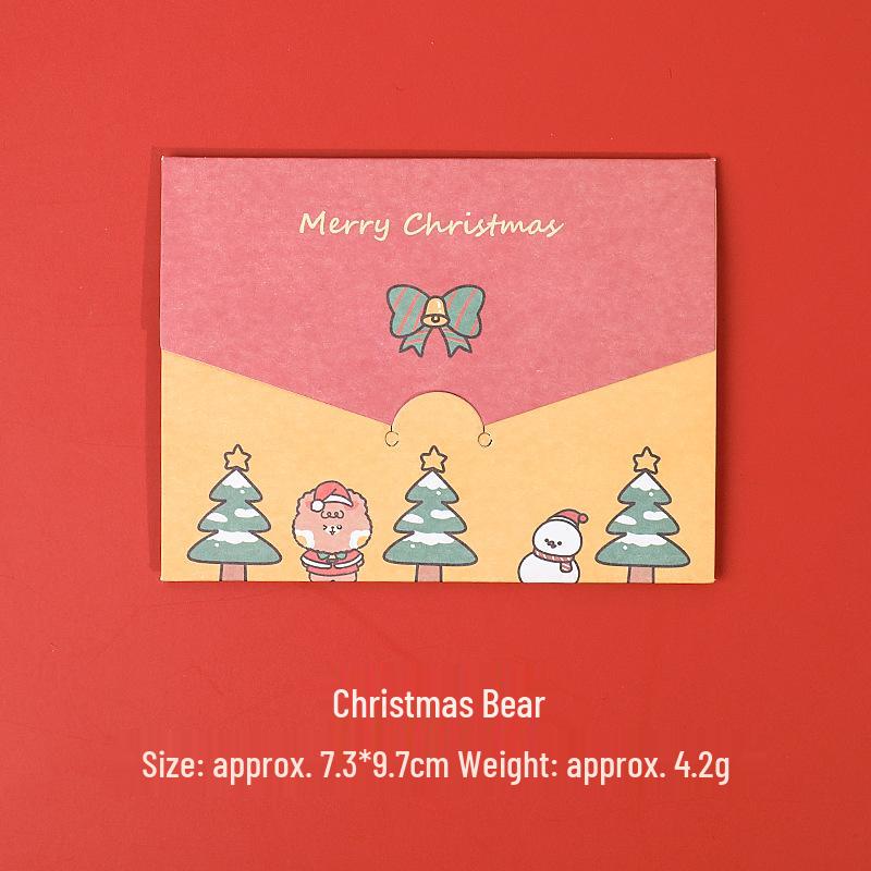 Cartoon Christmas & Holiday Greeting Cards with Envelopes - DIY Folding for Birthday & New Year Wishes