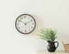 Fujiboeki Wall Clock Width 25.5 X Depth 4.3 X Height 25.5 Cm Brown Miel 28199 Small with Temperature and Hygrometer