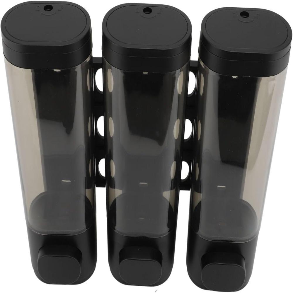 No Drill Shower Soap Dispenser 300ml Container 3 Chamber Dispenser For Hotel