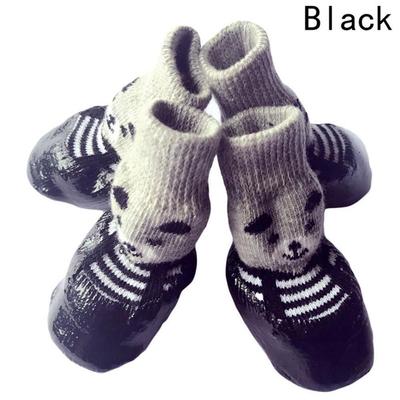 Ware 4 Stück/Set Niedliche Baumwolle Gummi Haustier Hundeschuhe Wasserdicht Rutschfest Hunde Regen Schneestiefel Socken Für Welpen Große Kleine Katzen Hunde
