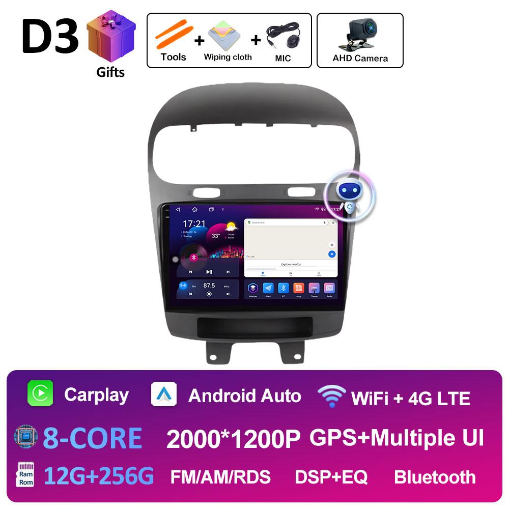 Android Smart System BT For Dodge Journey Fiat Freemont Leap 2011 2012 2013 2014 - 2020 DSP Stereo Cooling Fan QLED IPS Screen