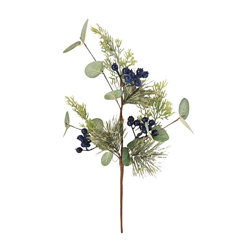 New berry pine candle holder wreath pine cone snowflake Christmas candle rattan home decoration