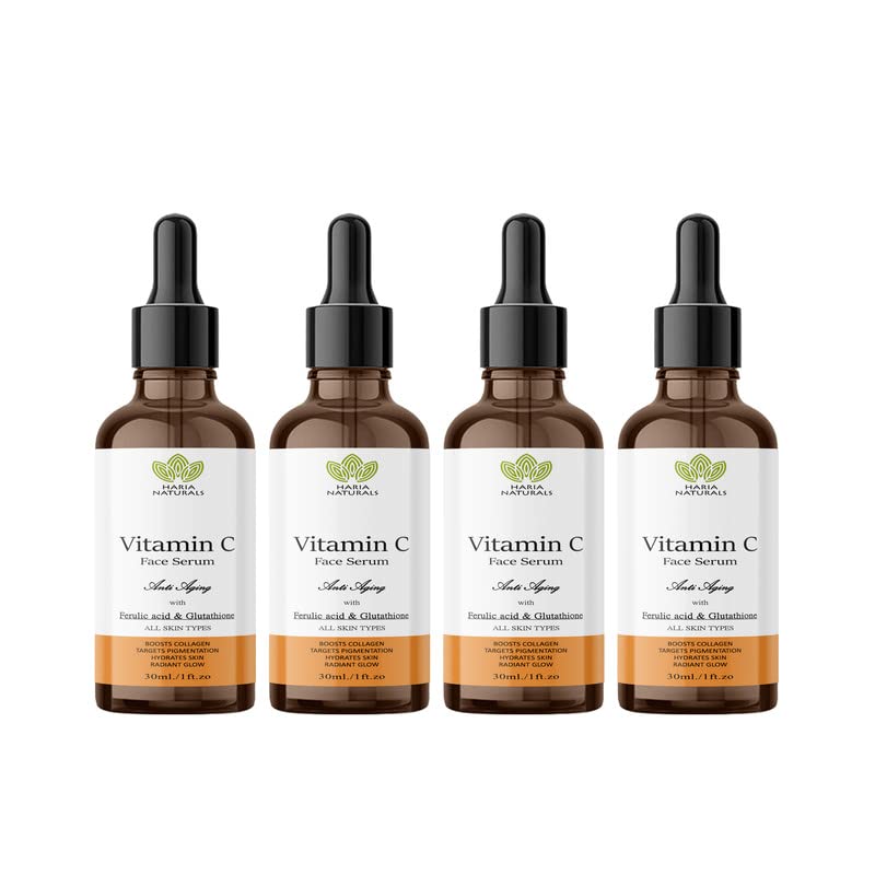 Haria Naturals Advanced Vitamin C Face Serum-Brightens Skin Tone, Reduces Wrinkes, Fine Line 120ML