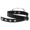 Schwarzer Leder Goth Choker Punk Harajuku Halsband Gothic Halskette Grunge Choker Cosplay Party Festival Schmuck