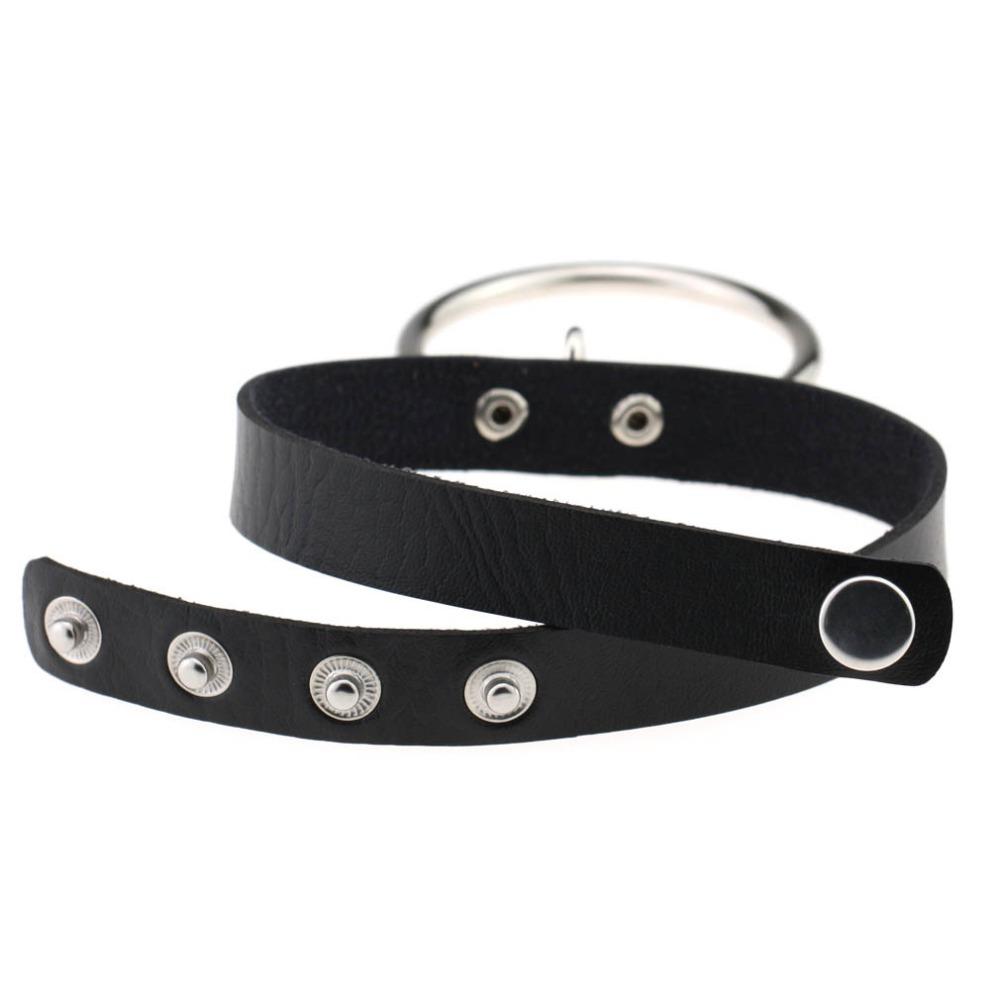 Schwarzer Leder Goth Choker Punk Harajuku Halsband Gothic Halskette Grunge Choker Cosplay Party Festival Schmuck