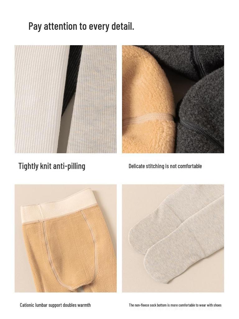 Girls' Super Thick Cotton Striped Leggings - Warm, Extra Thick Tights for Autumn & Winter