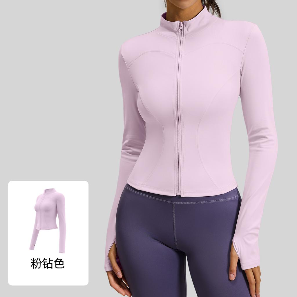 Spring And Autumn Slim Yoga Clothing Long Sleeve Women'S Skinny Running Naked Sports Fitness Yoga Jacket Top