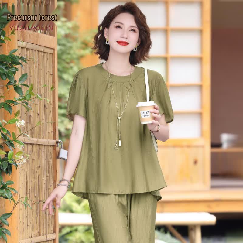 YUZHAOLIN Women s Summer Casual Two-Piece Set XL