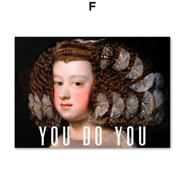 Vintage Flower Noble Girl Portrait Abstract Feminist Art Canvas Painting Posters And Prints Wall Pictures For Living Room Decor No Frame