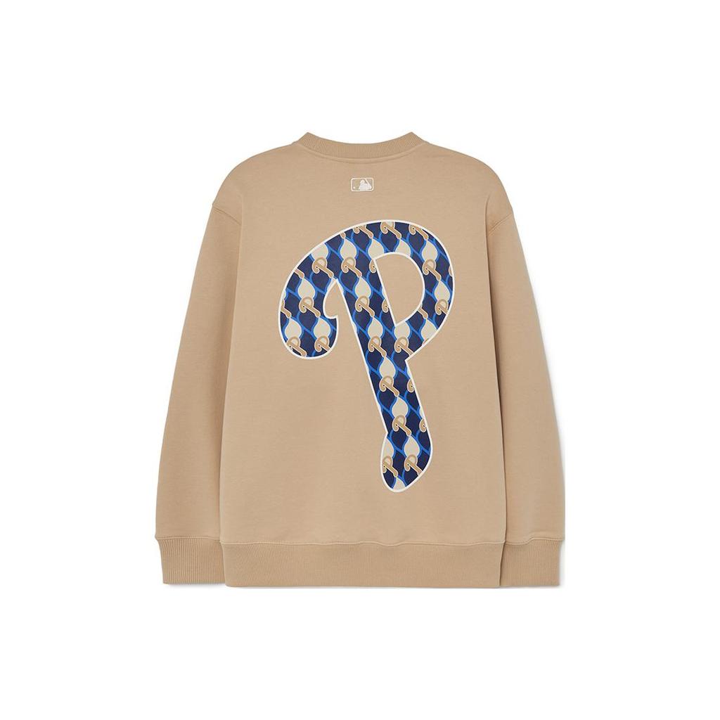 New MLB Old Flower Sweatshirts Unisex Light Sand Brown 3AMTM0631-10SAL