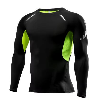 Men's Compression Running T-Shirt Fitness Tight 3D Long Sleeve Sports Shirt Training Jogging Top Sportswear T-Shirt