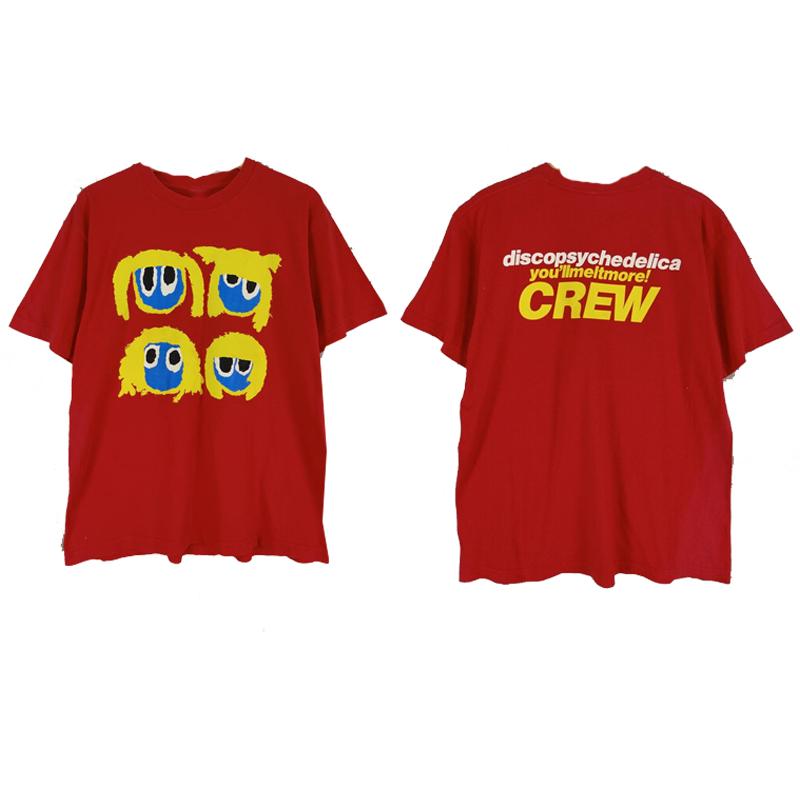 1984 British Acid Rock Primal Scream Original Call Band American Casual Red Short Sleeve T-Shirt Uninhibited Streets Literary