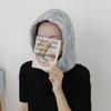 Women's Winter Hooded Beanie Button-Up Fur Hat Balaclava