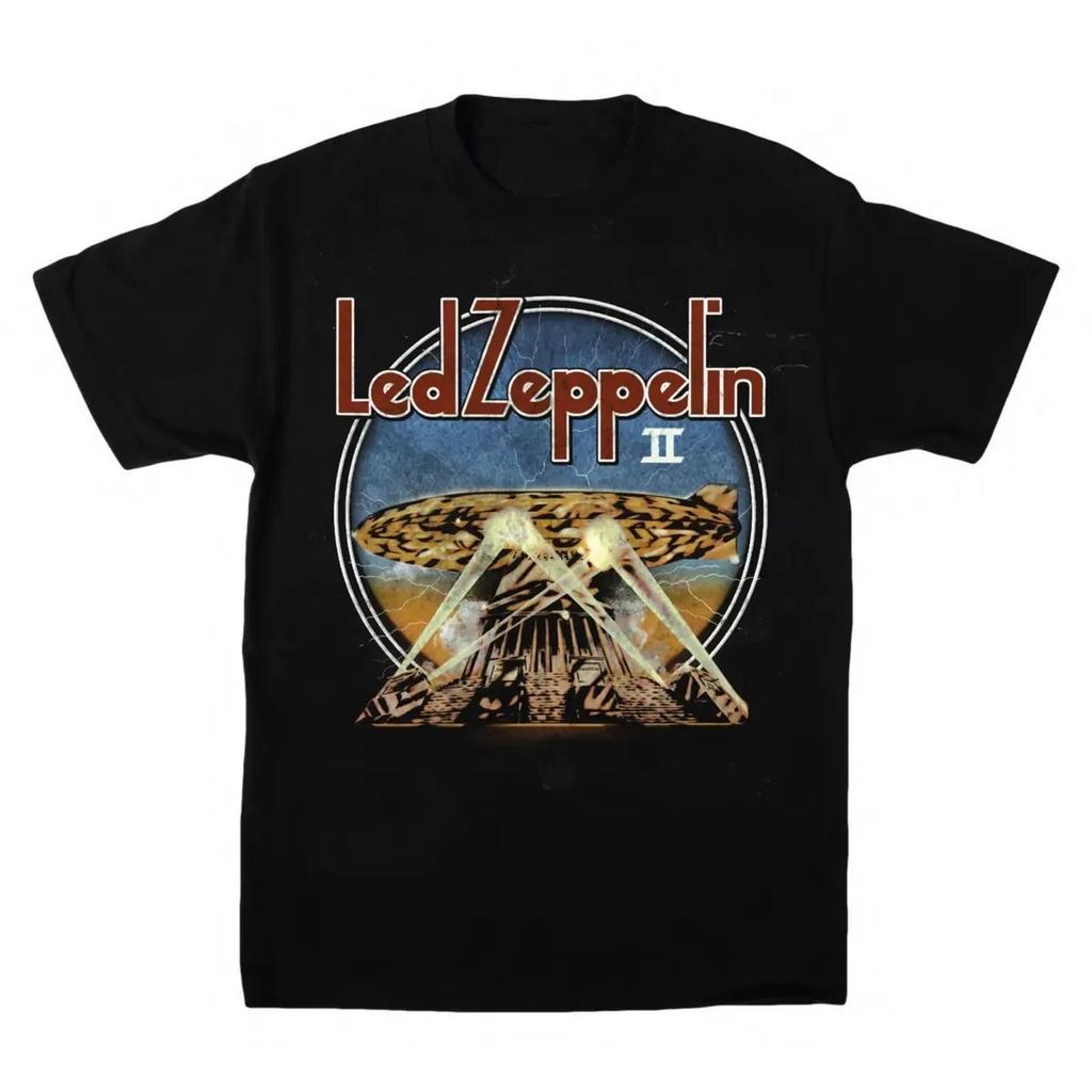 Rock Band Led Zeppelin Men's 100%Cotton Album Graphics Tshirt 2026 New Summer Spring Women Oversized Hiphop Y2k Fashion Tshirt