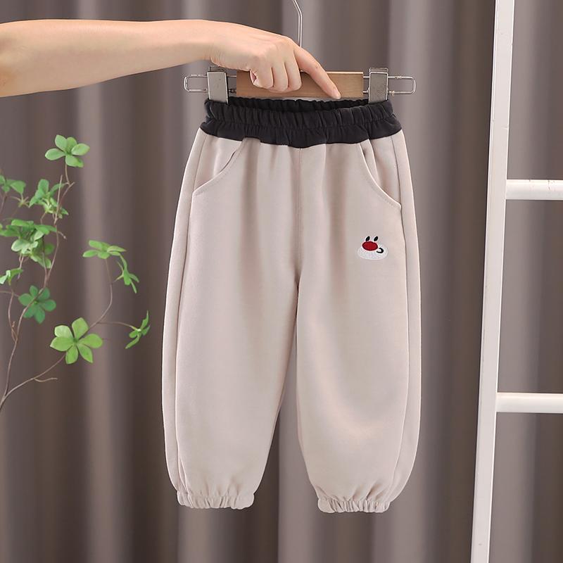Baby Toddler Boys Cute Dinosaur Pattern Sweatpants Loose Fit Elastic Waist Jogging Trousers With Pockets For Daily Wear