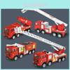 Fire Truck Toy For Boys With Inertia Function And Water Cannon For Preschool Play