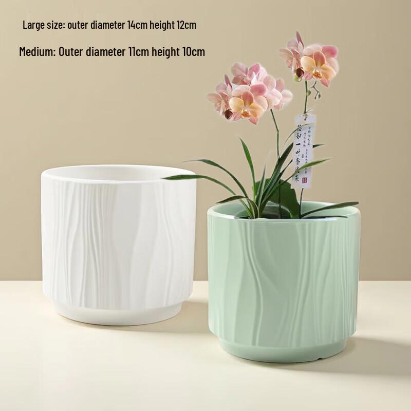 Ceramic Flower Pot with Tray