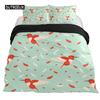 Hummingbirds Bedspread Cover Kit Tropical Flowers Nature Blooms Bed Cover Kit Tropical Birds Theme Queen Dimension Size 2/3 Pcs Comforter Cover