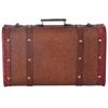 Antique Suitcase Portable Wooden Storage Chest Collection Ornaments Photography Props