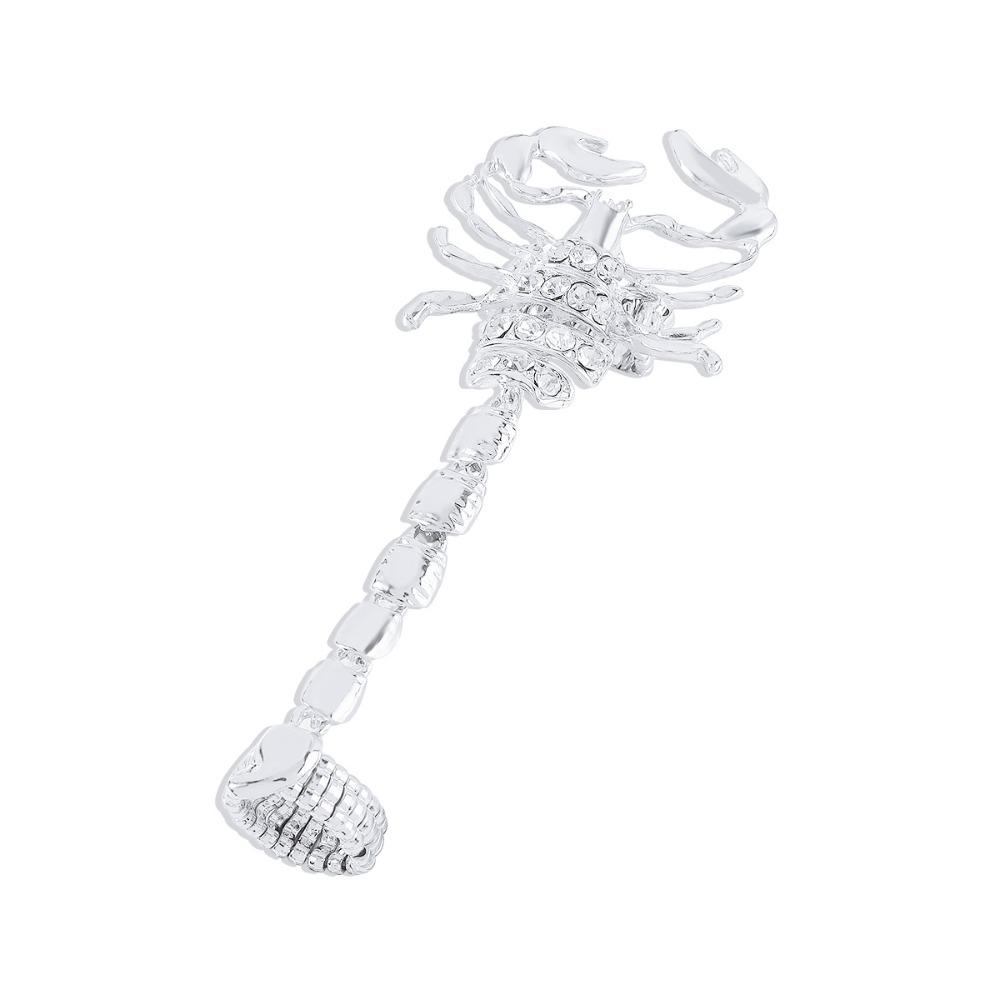 Черное Кольцо-Цепь Скорпион Серебряное Неправильное Кольцо Рок Винтажное Золотое Кольцо Вечеринка серебряный