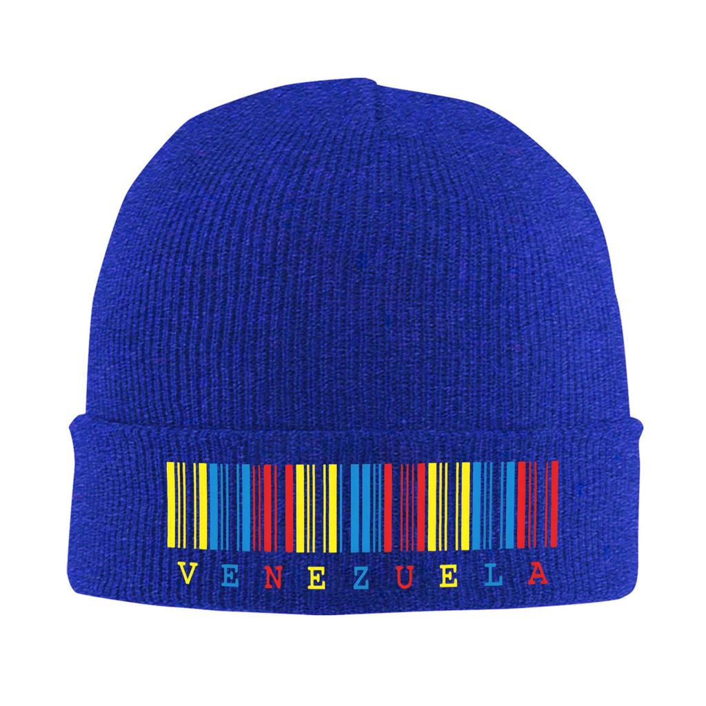 Venezuela Barcode Knitting Hat Casual Caps Unisex Women Kpop Beanie Hats Autumn Pattern Thermal Elastic Bonnet Hats