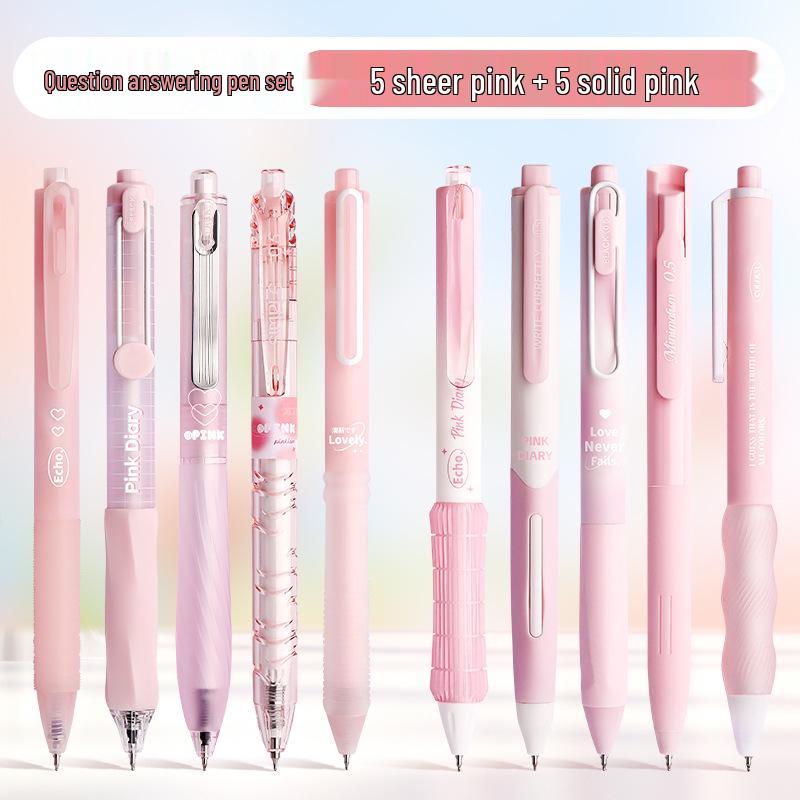 

Набор гелевых ручек с быстросохнущими чернилами: Черные, Белые, Ручки для студенческой домашней работы и подписи 0.5mm