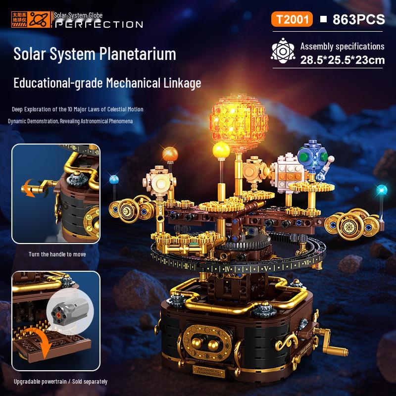 Xingji T2001 Solar System Model Building Kit: Remote-Controlled Eight-Planet Assembly Toy for Kids.
