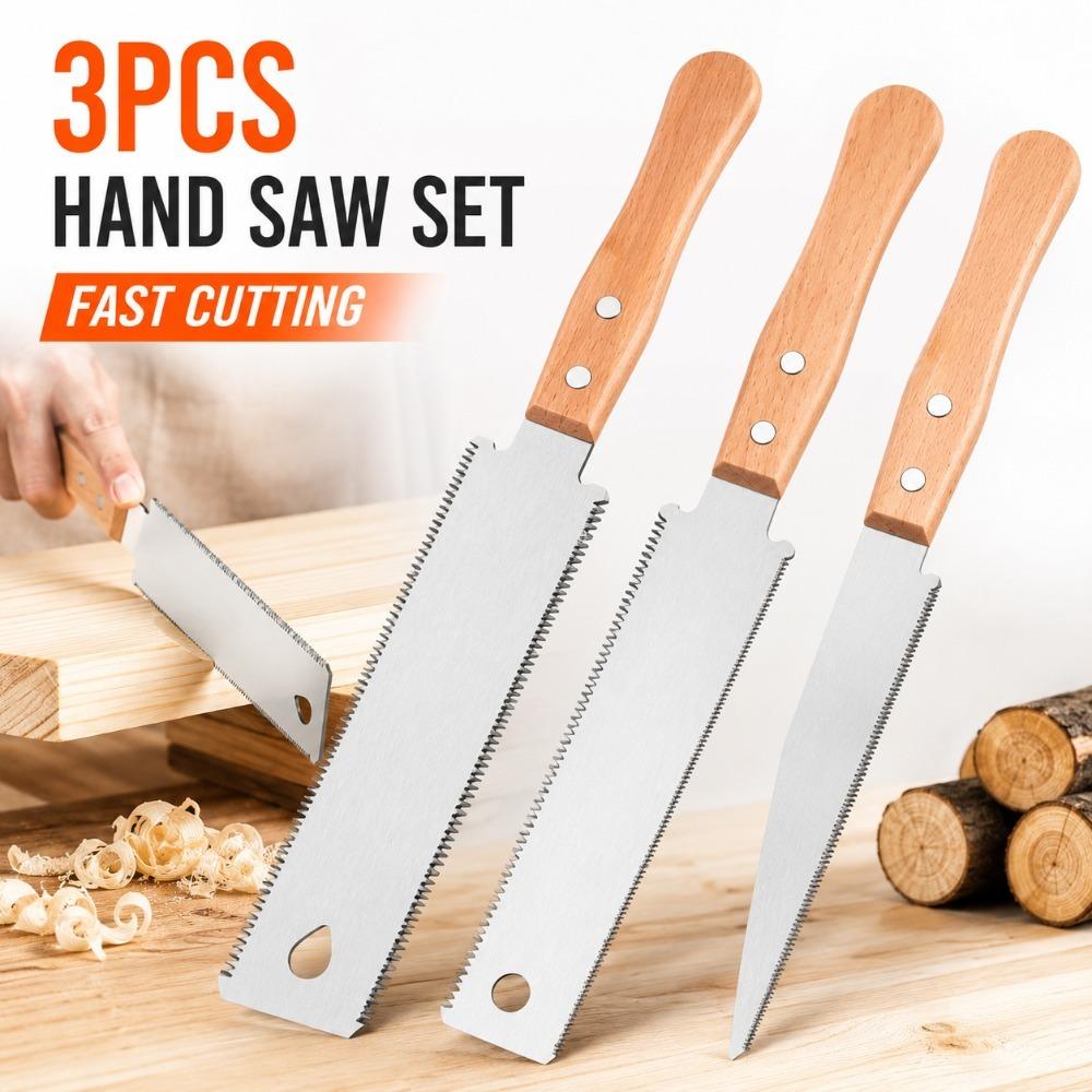 Flexible Japanese Hand Saw SK5 Steel Fine Tooth Wood Saw Single Double Sided for Carpentry Garden Woodworking Use